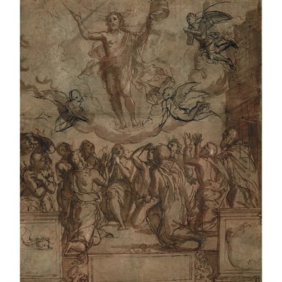 Lot 3 - Italian School 16th Century The Ascension of...