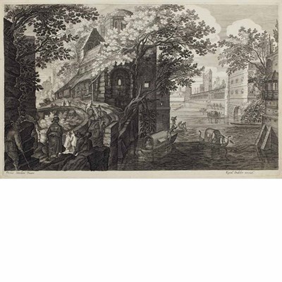 Lot 138 - Aegidius Sadeler (1570-1629) ROCK WITH TREES...