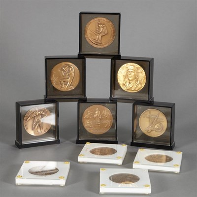 Lot 354 - Group of Silver and Bronze Commemorative...