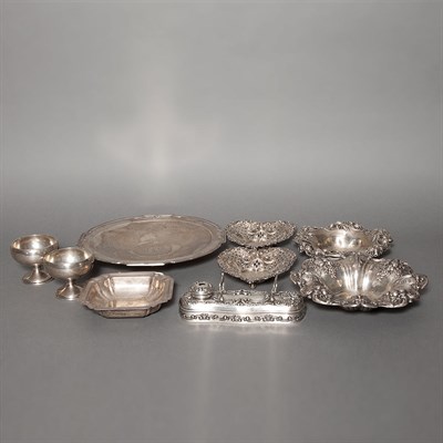 Lot 389 - Group of Nine Sterling Silver Table Articles...