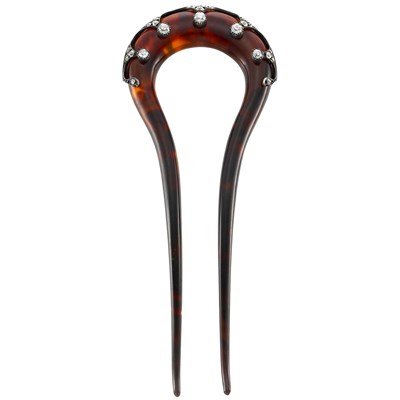 Lot 203 - Antique Tortoise Shell, Silver and Diamond Hair Comb