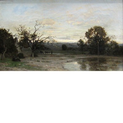 Lot 50 - Circle of Corot L'Etang de Ville D'Avray Bears...