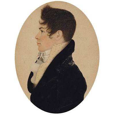 Lot 2 - American School Early 19th Century Profile...