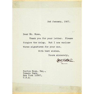 Lot 238 - TOLKIEN, JOHN RONALD REUEL The Lord of the...
