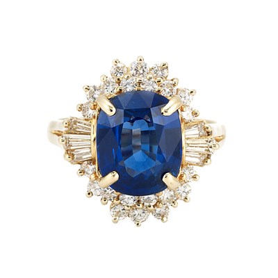 Lot 861 - Gold, Sapphire and Diamond Ring