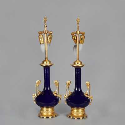 Lot 490 - Pair of Napoleon III Style Gilt Metal Mounted...