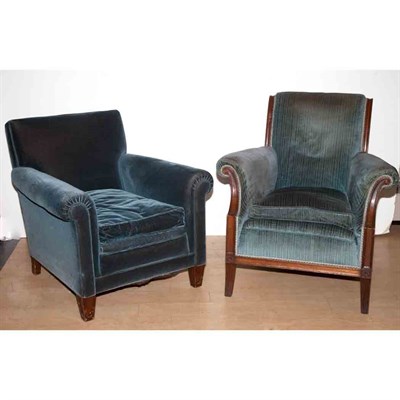 Lot 125 - Two French Style Mahogany Armchairs