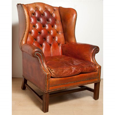 Lot 180 - Georgian Style Leather Upholstered Mahogany...