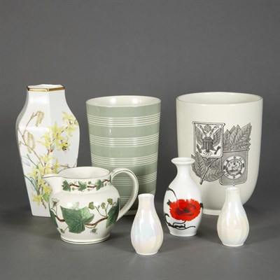 Lot 261 - Group of Three Wedgwood Pink Shell Form...