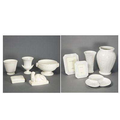 Lot 123 - Group of White Wedgwood Creamware Table...