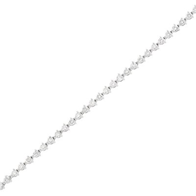 Lot 707 - White Gold and Diamond Bracelet