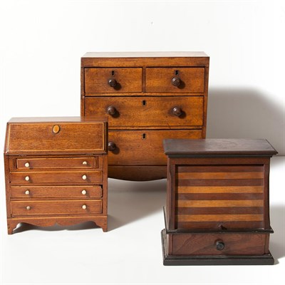 Lot 141 - Group of Four Miniature Pieces of Furniture...