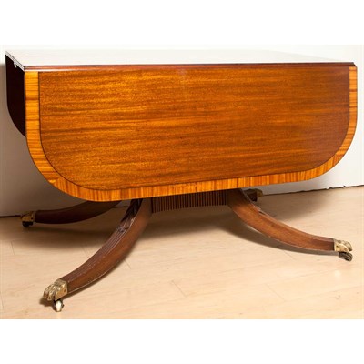 Lot 163 - Regency Style Mahogany Drop-Leaf Extension...