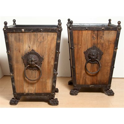 Lot 178 - Pair of Georgian Style Wood and Painted Iron...
