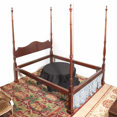 Lot 196 - Federal Style Mahogany Four Poster Bed Height...