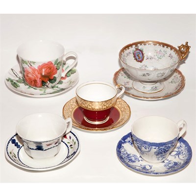 Lot 227 - Miscellaneous Group of Porcelain Teacups and...