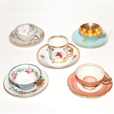Lot 253 - Group of Porcelain Teacups and Saucers...