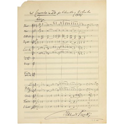 Lot 130 - PIZZETTI, ILDEBRANDO Autograph musical...