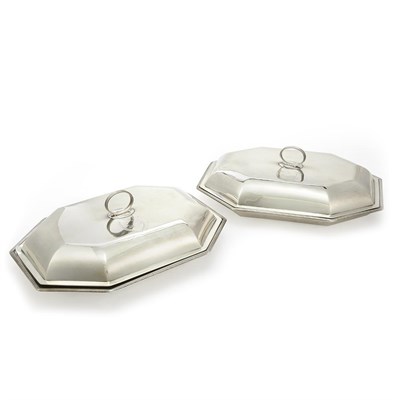 Lot 210 - Pair of George III Silver Covered Entree...