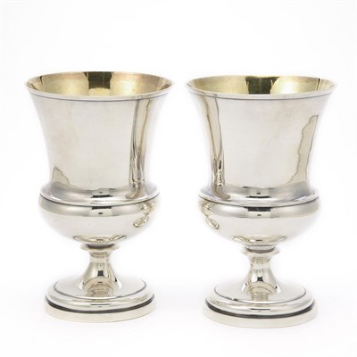 Lot 212 - Pair of George III Silver and Silver Gilt...