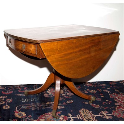 Lot 501 - Regency Style Fruitwood Drop-Leaf Table Height...