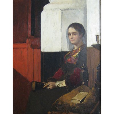 Lot 85 - Christoffel Bisschop Dutch, 1828-1904 Seated...