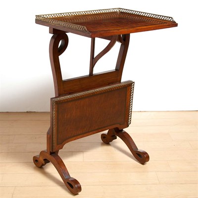 Lot 140 - French Inlaid Mahogany Folding Table Signed...