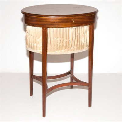 Lot 532 - George III Style Mahogany Sewing Table Height...