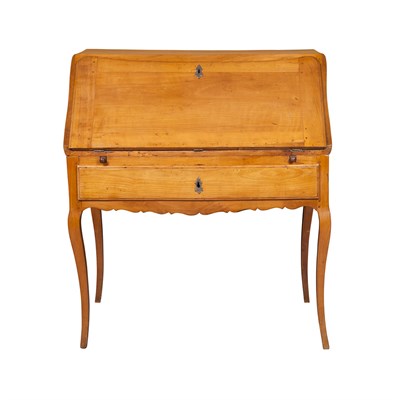 Lot 368 - Provincial Louis XV Cherry Slant Front Desk...