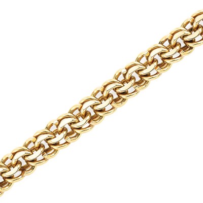 Lot 284 - Gold Curb Link Bracelet