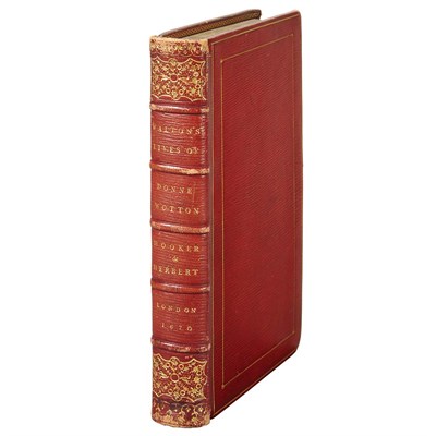 Lot 174 - WALTON, IZAAK The Lives of Dr John Donne, Sir...
