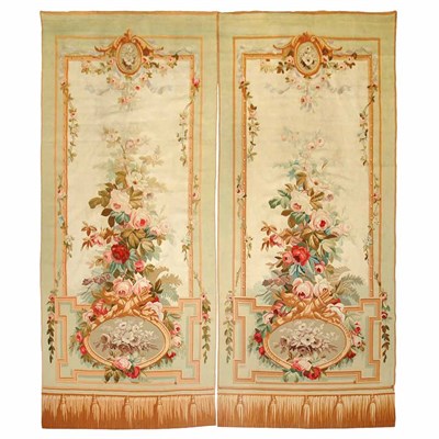 Lot 407 - Pair of Aubusson Entre-Fenetres France, late...
