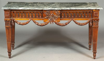 Lot 522 - Continental Neoclassical Walnut Pier Table The...
