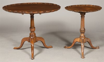 Lot 262 - Two George III Style Mahogany Tripod Tables...
