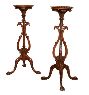 Lot 281 - Pair of George III Style Mahogany Torchères...