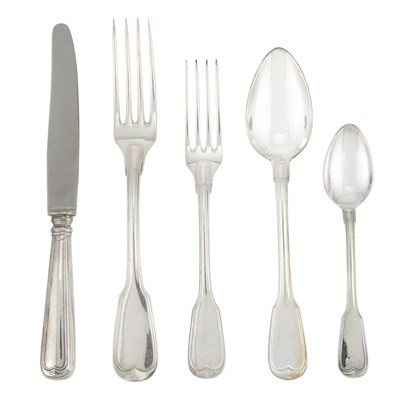 Lot 352 - Continental Silver Partial Flatware Service...