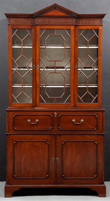 Lot 402 - George III Mahogany Secretaire-Bookcase...