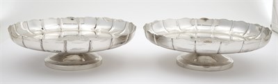 Lot 295 - Pair of Sterling Silver Tazzae Bearing...