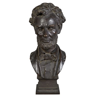 Lot 240 - Bronze Bust of Abraham Lincoln Cast from a...