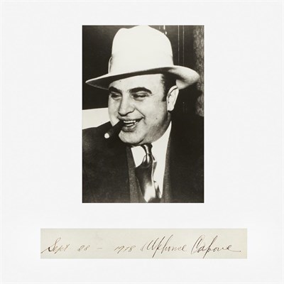 Lot 104 - CAPONE, ALPHONSE Signature and date, September...