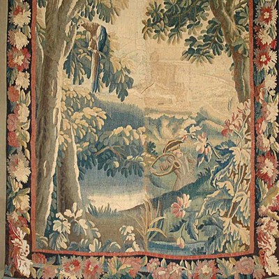 Lot 408 - Aubusson Tapestry France, 19th century A man...
