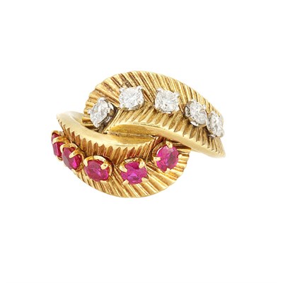 Lot 439 - Gold, Platinum, Ruby and Diamond Ring, Van Cleef & Arpels, France