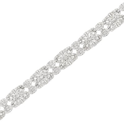 Lot 715 - White Gold and Diamond Bracelet