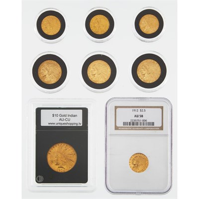 Lot 197 - United States Eight Gold Coins