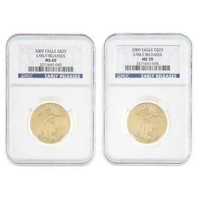 Lot 227 - United States Two $25 American Gold Eagles