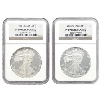 Lot 172 - United States Silver Eagles, 1985 to 2005