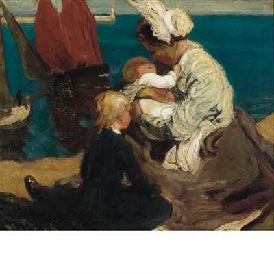 Lot 72 - Max Bohm American, 1868-1923 Mother and Child...