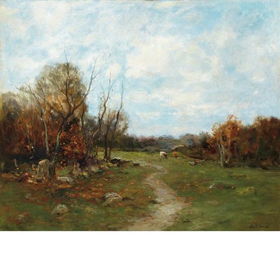 Lot 37 - Charles Paul Gruppe American, 1860-1940 Cows...
