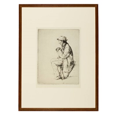 Lot 97 - William Auerbach-Levy [SEATED MAN] Etching,...