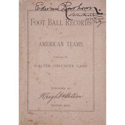 Lot 2 - [AMERICAN FOOTBALL] CAMP, WALTER CHAUNCEY....